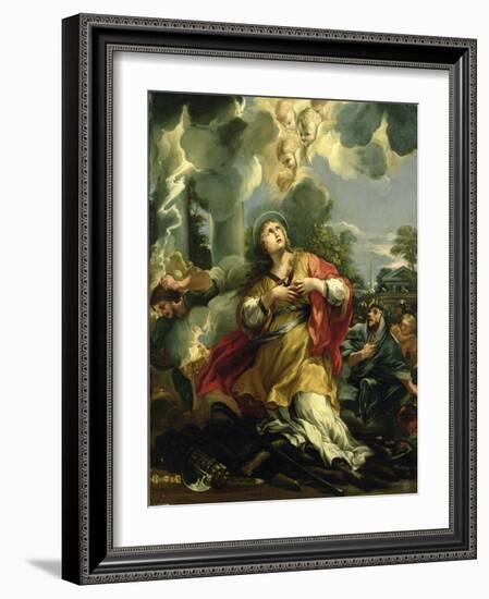 The Vision of St. Barbara-Pietro Da Cortona-Framed Giclee Print