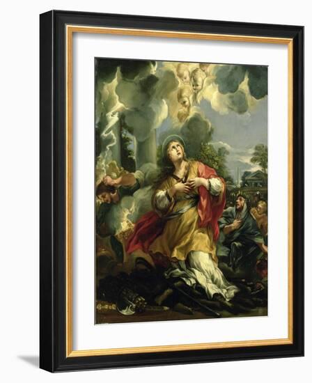 The Vision of St. Barbara-Pietro Da Cortona-Framed Giclee Print