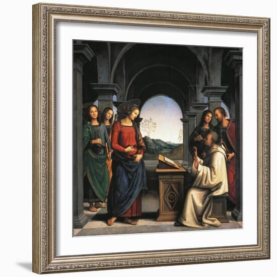 The Vision of St Bernard, C.1490/94-Pietro Perugino-Framed Giclee Print