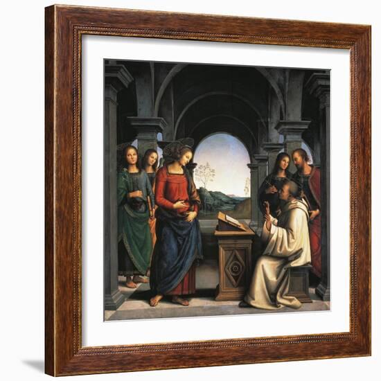 The Vision of St Bernard, C.1490/94-Pietro Perugino-Framed Giclee Print