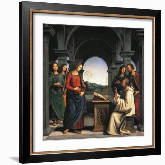 The Vision of St Bernard, C.1490/94-Pietro Perugino-Framed Giclee Print