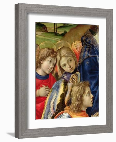 The Vision of St. Bernard, Detail of Three Angels, 1480-Filippino Lippi-Framed Giclee Print