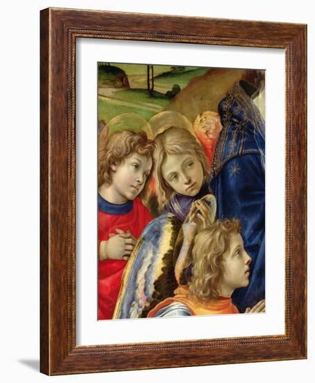 The Vision of St. Bernard, Detail of Three Angels, 1480-Filippino Lippi-Framed Giclee Print