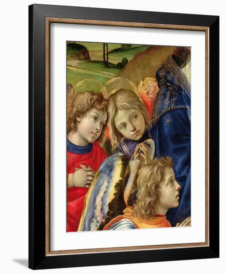 The Vision of St. Bernard, Detail of Three Angels, 1480-Filippino Lippi-Framed Giclee Print