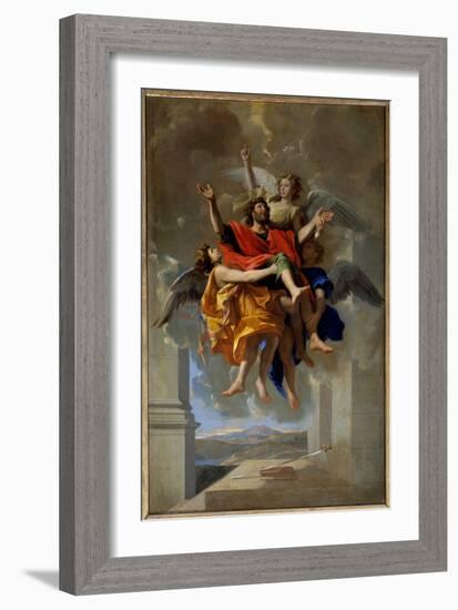 The Vision of St. Paul, 1649-50 (Oil on Canvas)-Nicolas Poussin-Framed Giclee Print