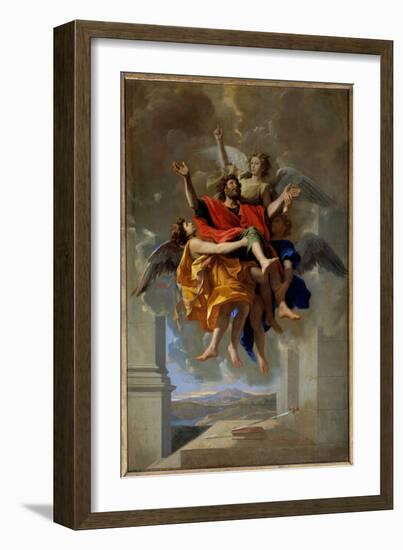 The Vision of St. Paul, 1649-50 (Oil on Canvas)-Nicolas Poussin-Framed Giclee Print