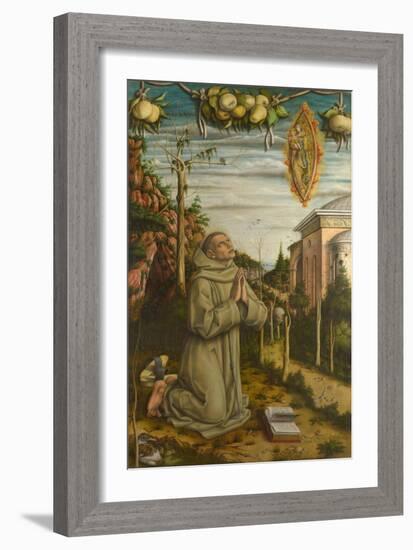 The Vision of the Blessed Gabriele, 1489-Carlo Crivelli-Framed Giclee Print