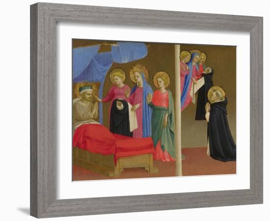 The Vision of the Dominican Habit, Ca 1435-Fra Angelico-Framed Giclee Print