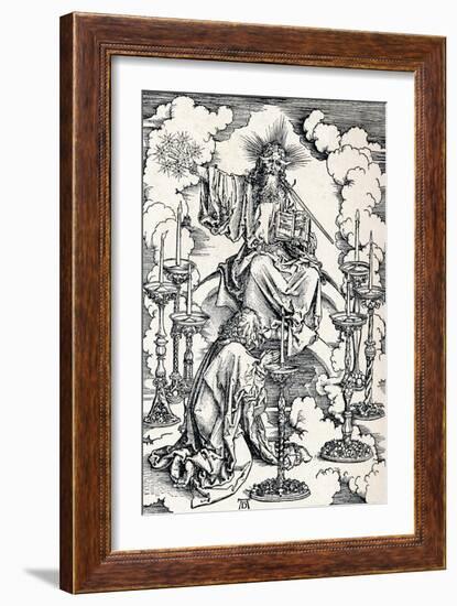 The Vision of the Seven Candlesticks, 1498-Albrecht Dürer-Framed Giclee Print