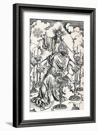 The Vision of the Seven Candlesticks, 1498-Albrecht Dürer-Framed Giclee Print