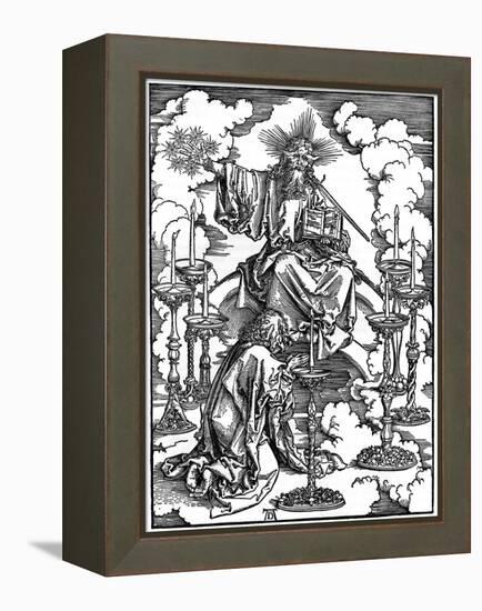 The Vision of the Seven Candlesticks from the 'Apocalypse, 1498-Albrecht Durer-Framed Premier Image Canvas