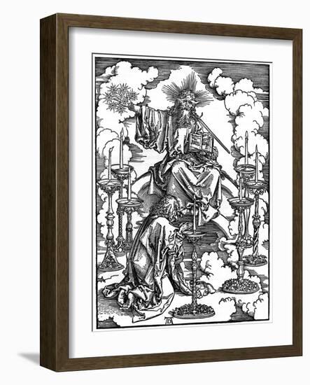 The Vision of the Seven Candlesticks from the 'Apocalypse, 1498-Albrecht Durer-Framed Giclee Print