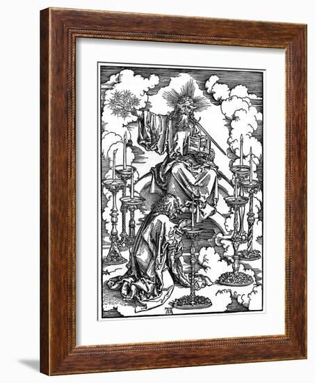 The Vision of the Seven Candlesticks from the 'Apocalypse, 1498-Albrecht Durer-Framed Giclee Print