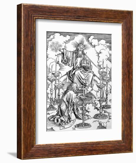 The Vision of the Seven Candlesticks from the "Apocalypse" Pub. 1498-Albrecht Dürer-Framed Giclee Print