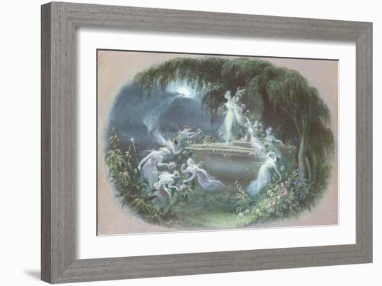 The Visit at Moonlight, 1832-Edmund Thomas Parris-Framed Giclee Print