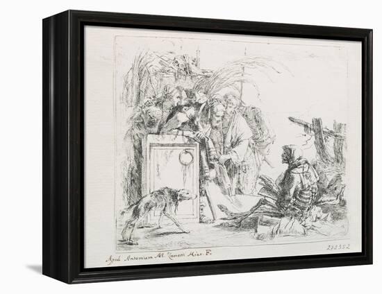 The Visit at the Death. from the Series ''Capriccios', Mid of the 18th C-Giambattista Tiepolo-Framed Premier Image Canvas