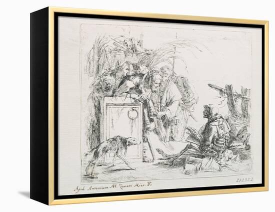 The Visit at the Death. from the Series ''Capriccios', Mid of the 18th C-Giambattista Tiepolo-Framed Premier Image Canvas