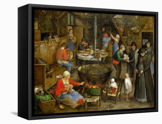 The Visit at the Leasehold Farm, circa 1597-Jan Brueghel the Elder-Framed Premier Image Canvas