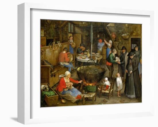 The Visit at the Leasehold Farm, circa 1597-Jan Brueghel the Elder-Framed Premium Giclee Print