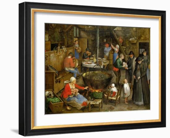 The Visit at the Leasehold Farm, circa 1597-Jan Brueghel the Elder-Framed Premium Giclee Print
