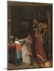The Visit, before 1869 (Oil on Canvas)-Alfred Emile Stevens-Mounted Giclee Print