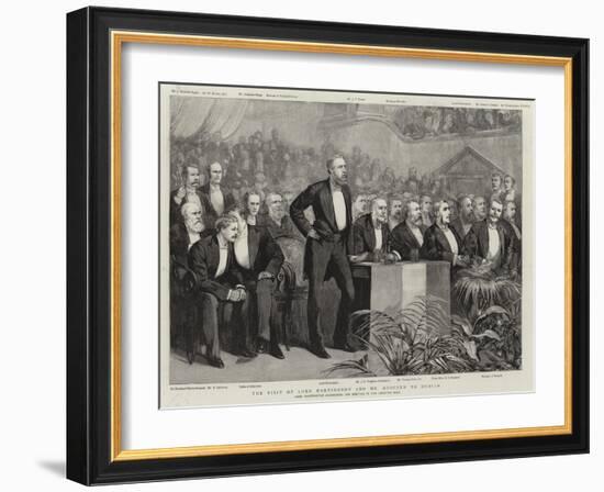 The Visit of Lord Hartington and Mr Goschen to Dublin-null-Framed Giclee Print