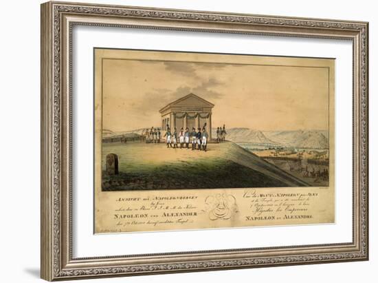 The Visit of Napoleon and Alexander I to the Battlefield of Jena, 1808-Christian Gottfried Heinrich Geissler-Framed Giclee Print