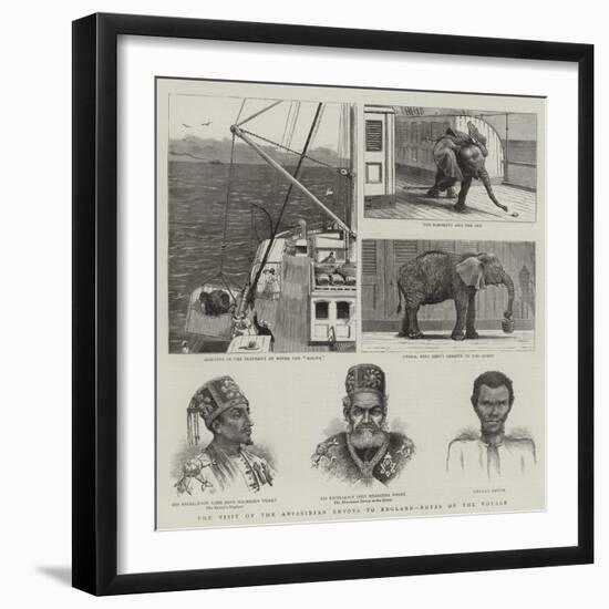 The Visit of the Abyssinian Envoys to England, Notes on the Voyage-null-Framed Giclee Print