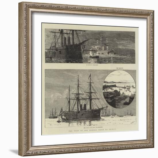 The Visit of the British Fleet to Trieste-William Lionel Wyllie-Framed Giclee Print