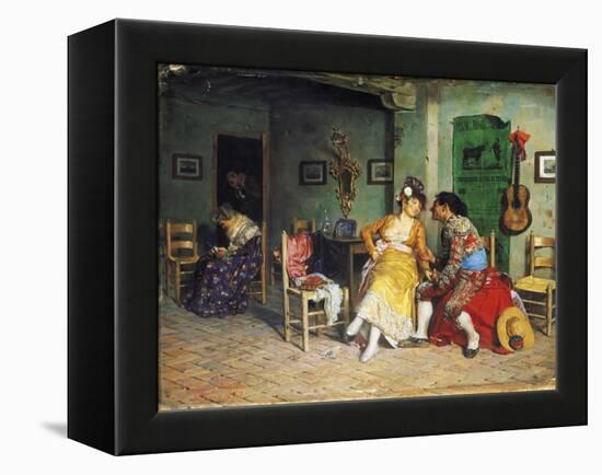 The Visit of the Bullfighter-Francisco Peralta-Framed Premier Image Canvas
