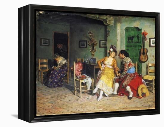 The Visit of the Bullfighter-Francisco Peralta-Framed Premier Image Canvas