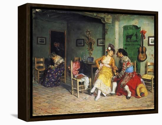 The Visit of the Bullfighter-Francisco Peralta-Framed Premier Image Canvas