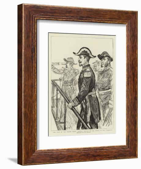 The Visit of the French Fleet, Admiral Gervais on the Bridge of the Marengo-Charles Paul Renouard-Framed Giclee Print