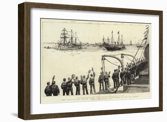 The Visit of the French Fleet, the Review as Spithead by H M the Queen-William Lionel Wyllie-Framed Giclee Print