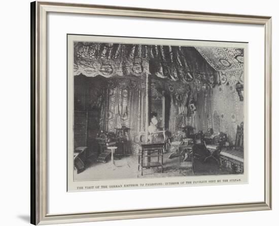 The Visit of the German Emperor to Palestine, Interior of the Pavilion Sent by the Sultan-null-Framed Giclee Print