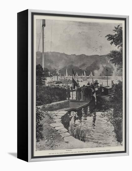 The Visit of the German Emperor to the Lakes, Embarking at the Old England Landing-Stage, Bowness-Joseph Holland Tringham-Framed Premier Image Canvas