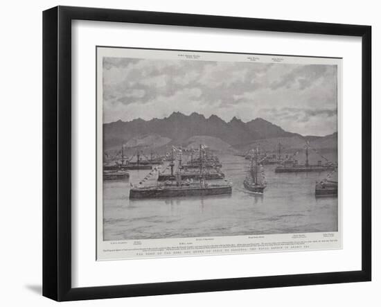 The Visit of the King and Queen of Italy to Sardinia, the Naval Review in Aranci Bay-null-Framed Giclee Print