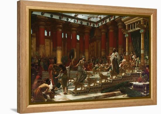 The Visit of the Queen of Sheba to King Solomon, 1890-Edward John Poynter-Framed Premier Image Canvas