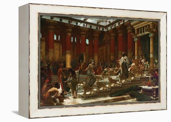 The Visit of the Queen of Sheba to King Solomon, 1890-Edward John Poynter-Framed Premier Image Canvas