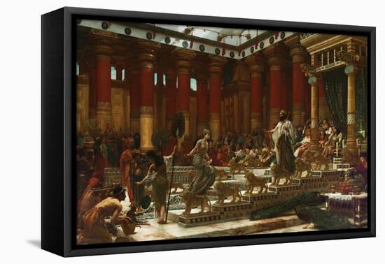 The Visit of the Queen of Sheba to King Solomon, 1890-Edward John Poynter-Framed Premier Image Canvas