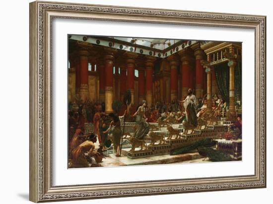 The Visit of the Queen of Sheba to King Solomon, 1890-Edward John Poynter-Framed Giclee Print