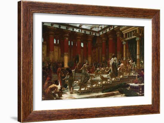 The Visit of the Queen of Sheba to King Solomon, 1890-Edward John Poynter-Framed Giclee Print