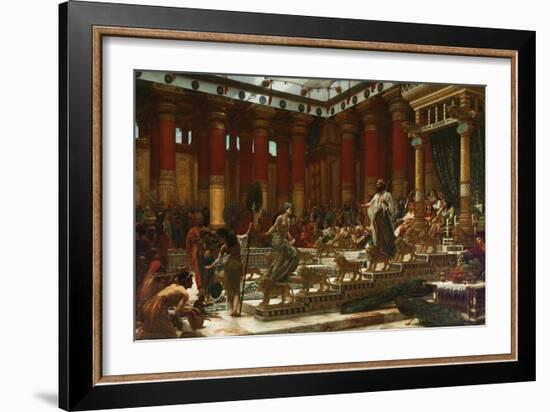 The Visit of the Queen of Sheba to King Solomon, 1890-Edward John Poynter-Framed Giclee Print