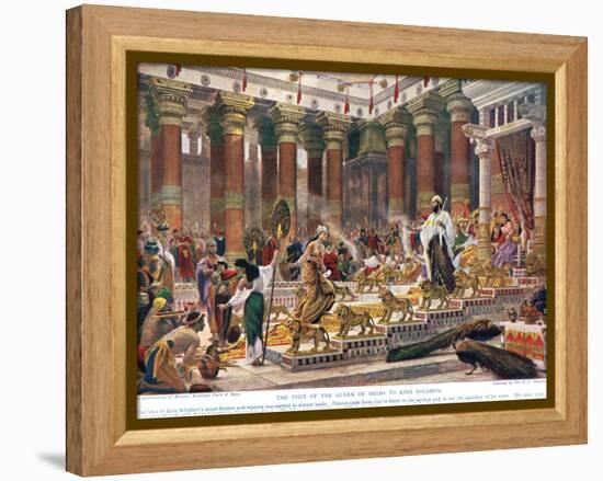 The Visit of the Queen of Sheba to King Solomon, Illustration from 'Hutchinson's History of the…-Edward John Poynter-Framed Premier Image Canvas