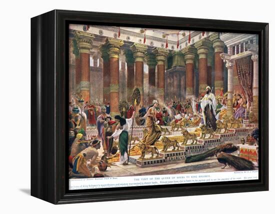 The Visit of the Queen of Sheba to King Solomon, Illustration from 'Hutchinson's History of the…-Edward John Poynter-Framed Premier Image Canvas