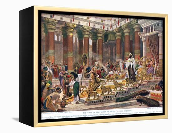 The Visit of the Queen of Sheba to King Solomon, Illustration from 'Hutchinson's History of the…-Edward John Poynter-Framed Premier Image Canvas