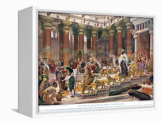 The Visit of the Queen of Sheba to King Solomon, Illustration from 'Hutchinson's History of the…-Edward John Poynter-Framed Premier Image Canvas