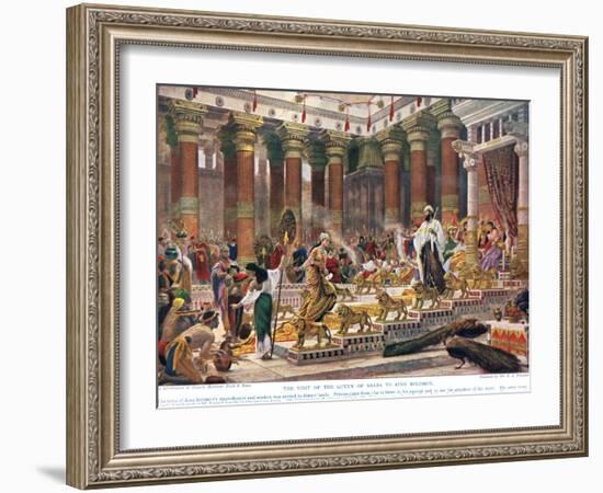 The Visit of the Queen of Sheba to King Solomon, Illustration from 'Hutchinson's History of the…-Edward John Poynter-Framed Giclee Print