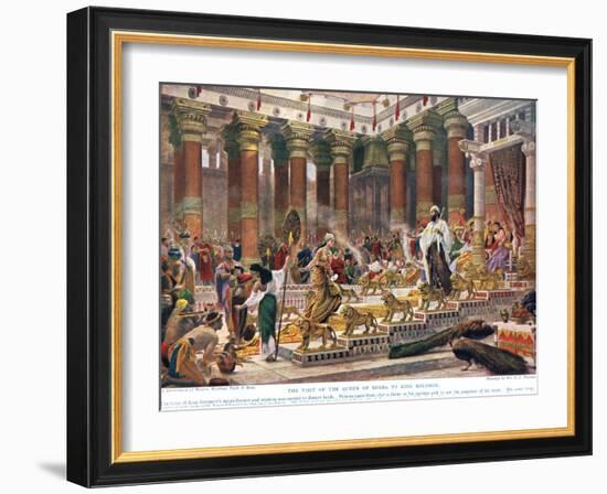 The Visit of the Queen of Sheba to King Solomon, Illustration from 'Hutchinson's History of the…-Edward John Poynter-Framed Giclee Print