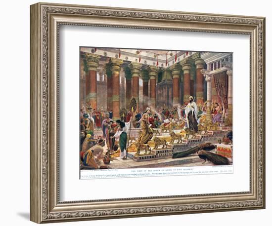 The Visit of the Queen of Sheba to King Solomon, Illustration from 'Hutchinson's History of the…-Edward John Poynter-Framed Giclee Print